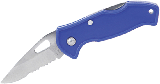 Picture of Single Lock Blade Knife w/ Blue Handle - 2022